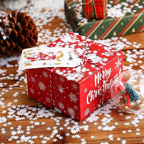 Christmas Snowflake Confetti Decoration 6 mm Snowflake Glitter Sequins Holiday Confetti for Christmas Tree DIY Craft Birthday Wedding Birthday Baby Shower Winter Party (200g, Silver)