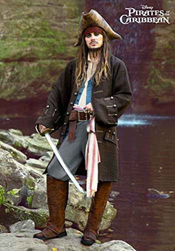 Men's Captain Jack Sparrow Costume, Disney's Pirates of the Caribbean Jack Sparrow Adult Costume