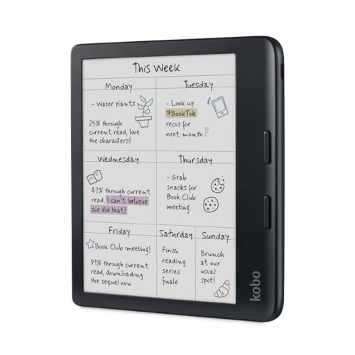 Kobo Libra Colour | eReader | 7” Glare-Free Colour E Ink Kaleido™ 3 Display | Dark Mode Option | Audiobooks | Waterproof | Black