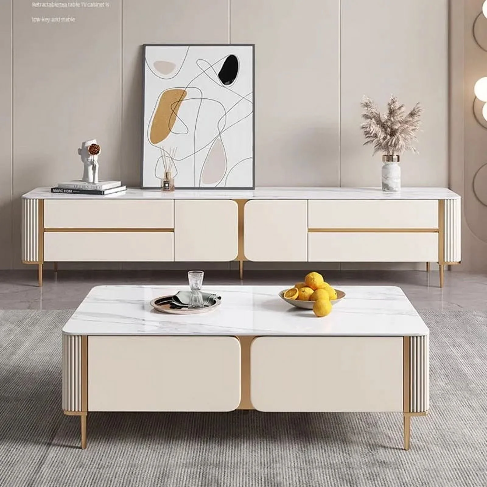 White Tv Stand Display Cabinet Unit Modern Consoles Table Television Monitor Coffee Muebles Para Casa Living Room Furniture