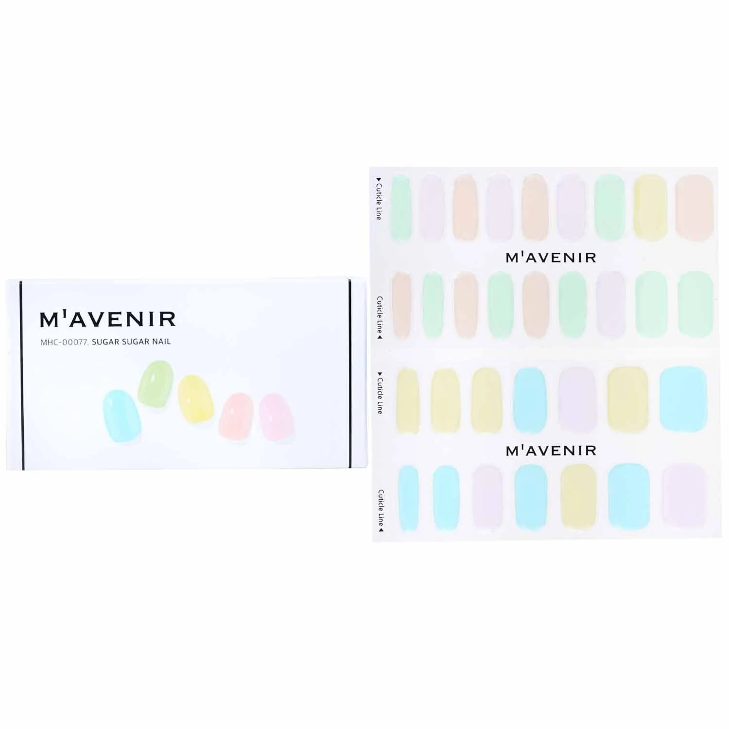 Mavenir Nail Sticker (Assorted Colour) - # Lollipops Nail  32pcs