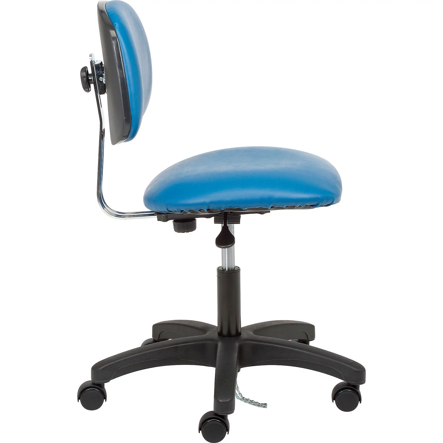 Global Industrial ESD Chair, Vinyl, Royal Blue, Armless, Mid Back
