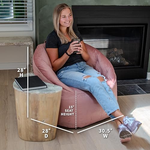 Big Joe Milano Lenox Denim Cobalt Beanbag Chair