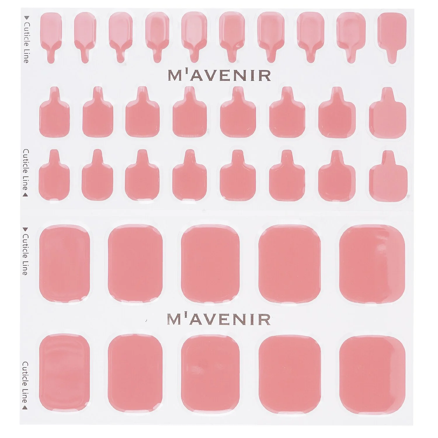 Mavenir Nail Sticker (Pink) - # Glass Soft Pink Nail  32pcs