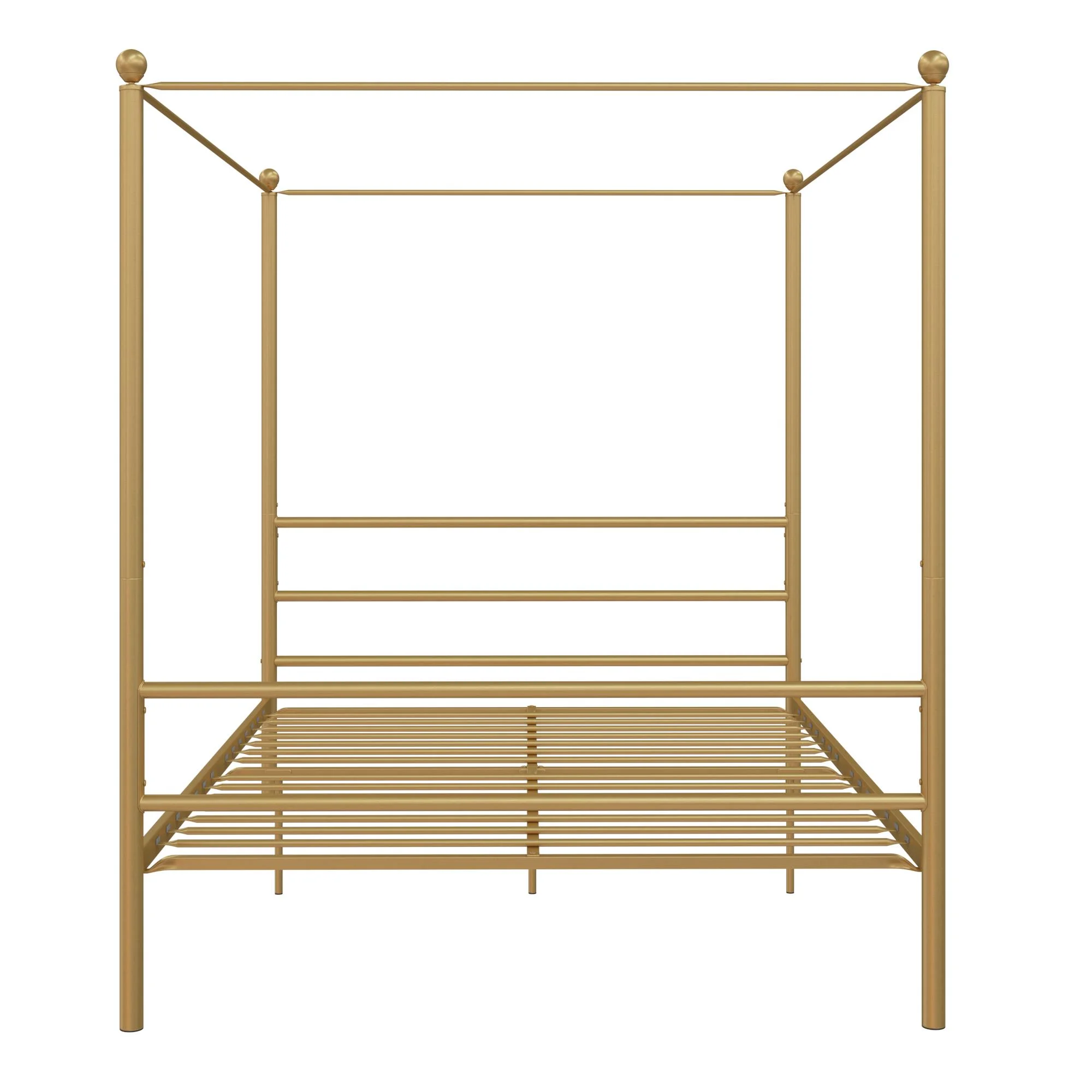 Mainstays Metal Canopy Bed, Queen, Gold Metal
