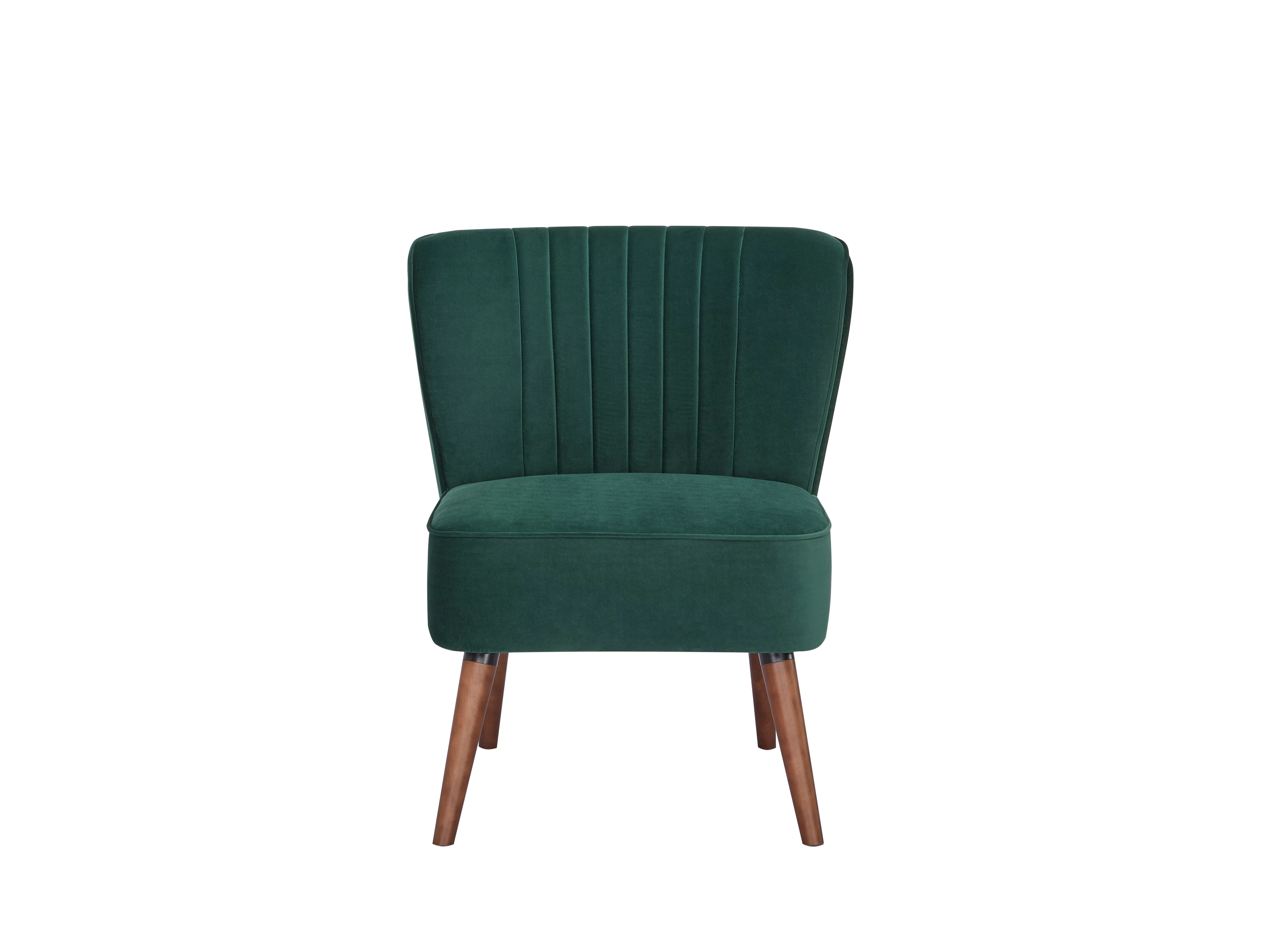 Artdeco Home Laguna Velvet Armless Chair, Green