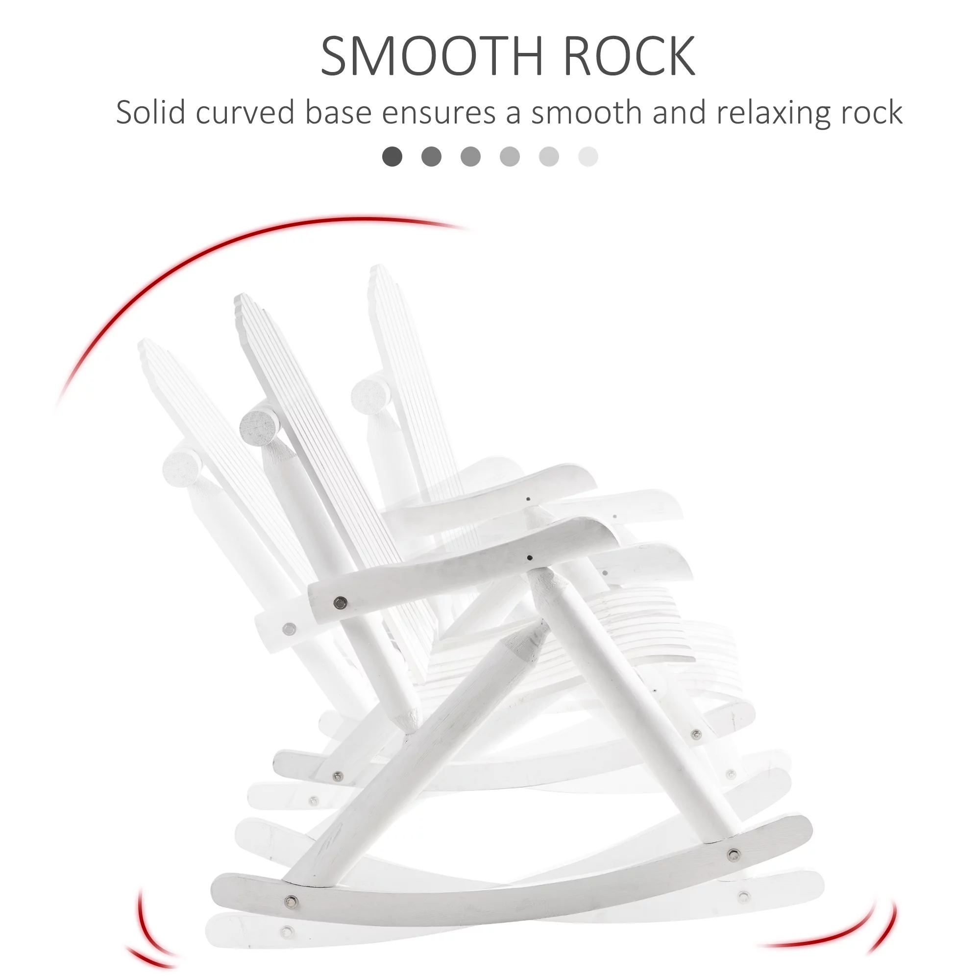 Outsunny 2-Person Wood Rocking Chair, Adirondack Rocker