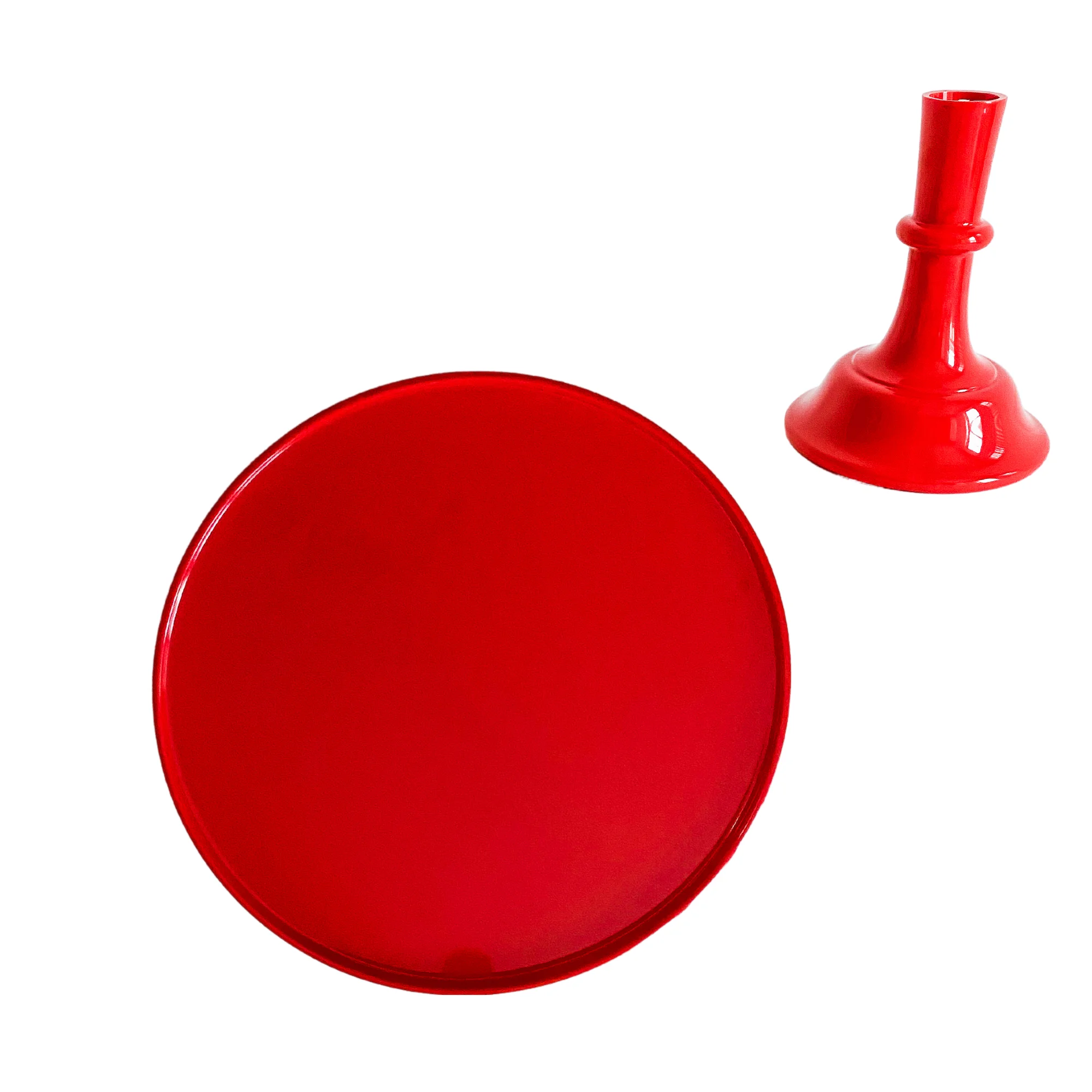 Red Pedestal Cake Stand