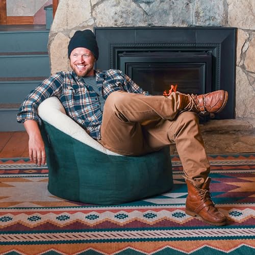 Big Joe Milano Lenox Denim Cobalt Beanbag Chair