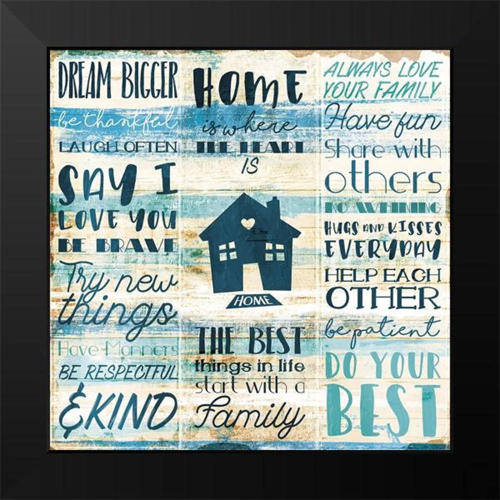 Villa, Mlli 12x12 Black Modern Framed Museum Art Print Titled - Home Family