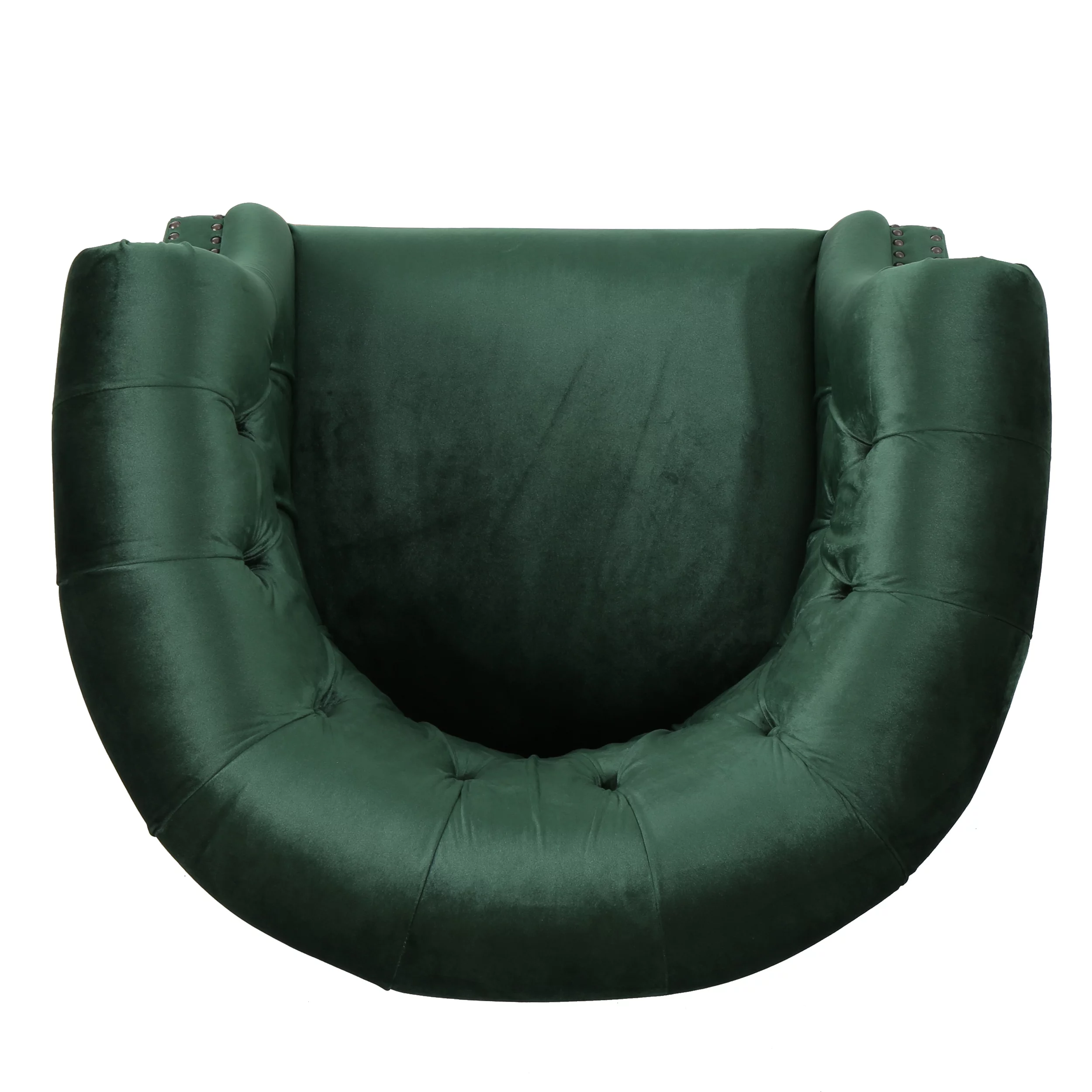 GDF Studio Aries New Velvet Club Chair, Emerald
