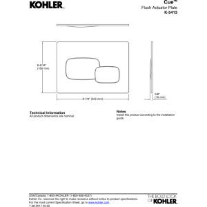 KOHLER 5413-BN Cue Trip Lever, Vibrant Brushed Nickel