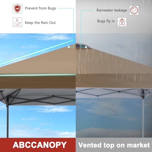 ABCCANOPY Pop Up Canopy - Outdoor Patio Portable Canopy Tent Heavy Duty for Backyard and Deck with 4 Sandbags(White, 10x10)