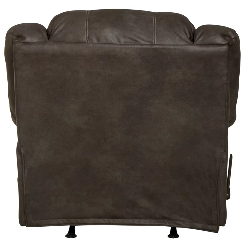 Catnapper Berkley Rocker Recliner with Dual Cupholders in Gray Polyester Fabric