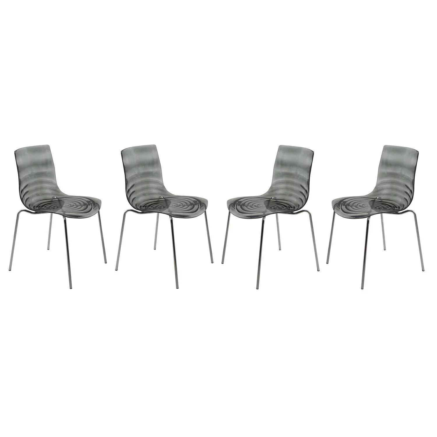 HomeStock Coastal Craftsman Modern Plastic Dining Chair - Set of 4
