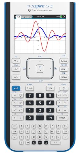 Texas Instruments TI-Nspire CX II Color Graphing Calculator with Student Software (PC/Mac) White 3.54 x 7.48