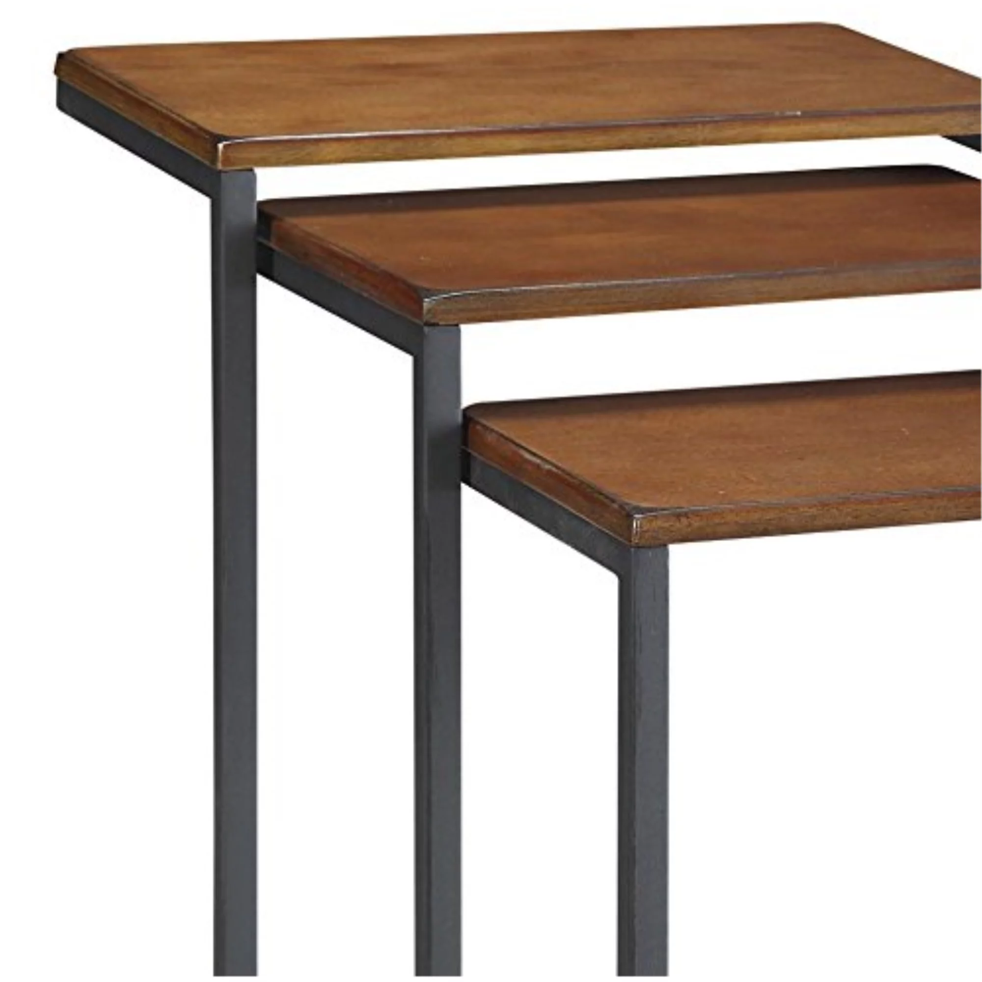 Carolina Classics Astrid Nesting Table Set in Chestnut and Black