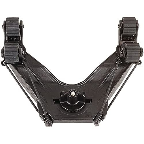 YakAttack DoubleHeader with Dual RotoGrip Paddle Holders | Offset Kayak Paddle Holder | Multi-Accessory Track Mount | Includes SnapNStrap Tethers | Compatible with GearTrac & Most Kayak Tracks