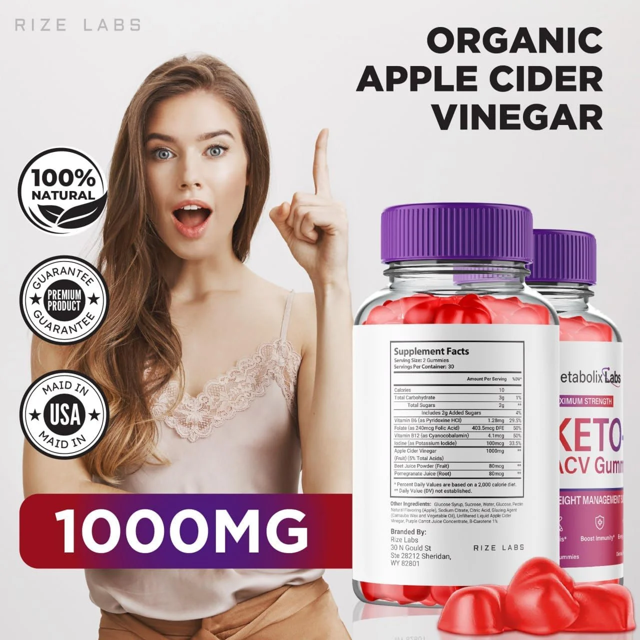 (2 Pack) Metabolix Labs Keto ACV Gummies - Metabolix Labs Keto Plus ACV Gummies MetabolixLabs Supplement Metabolix Labs Keto + ACV Gummy, AC Ketosis Gomitas Gunmies (120 Gummies)