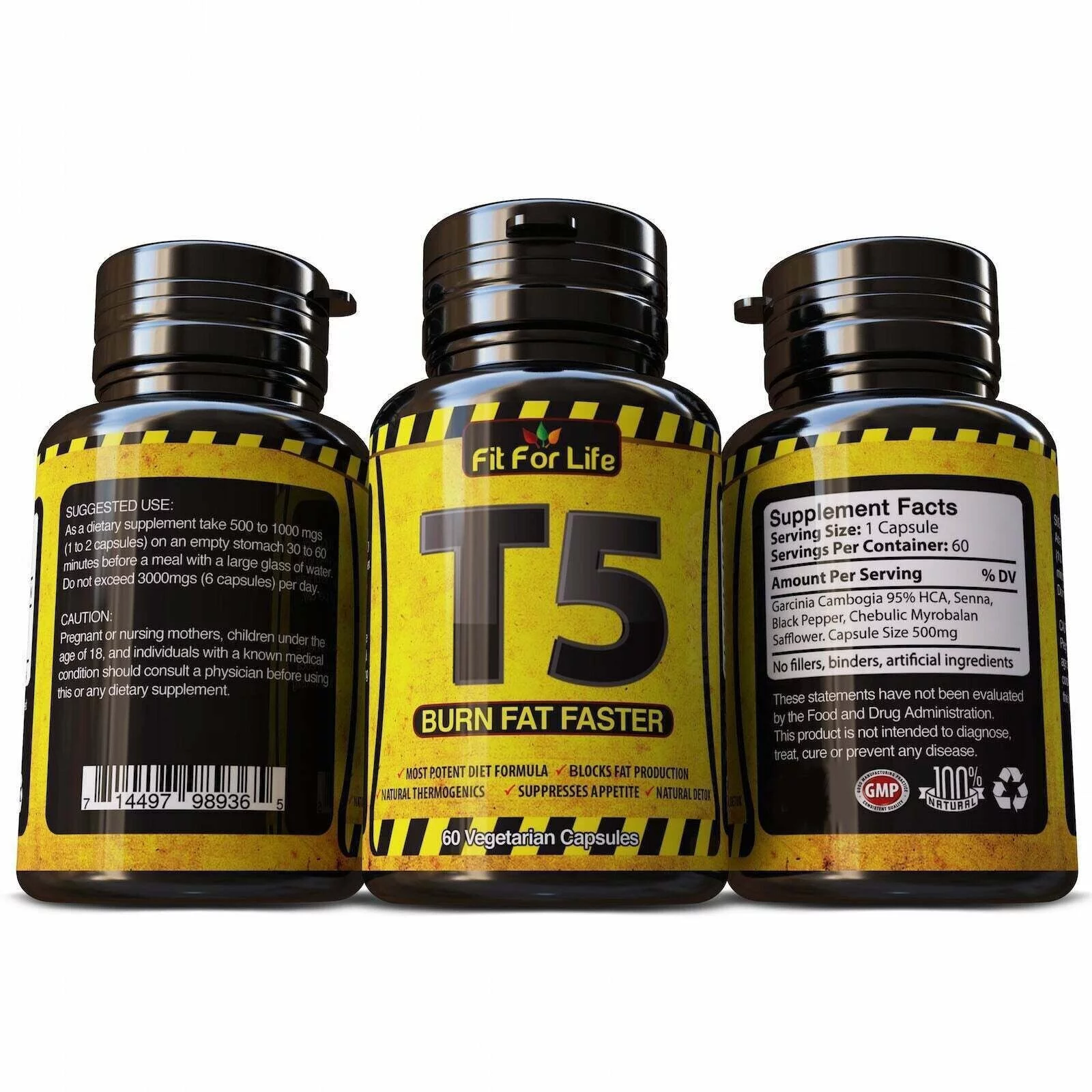 T5 Weight Loss Diet Slimming Strongest Legal Pills - 60 Capsules