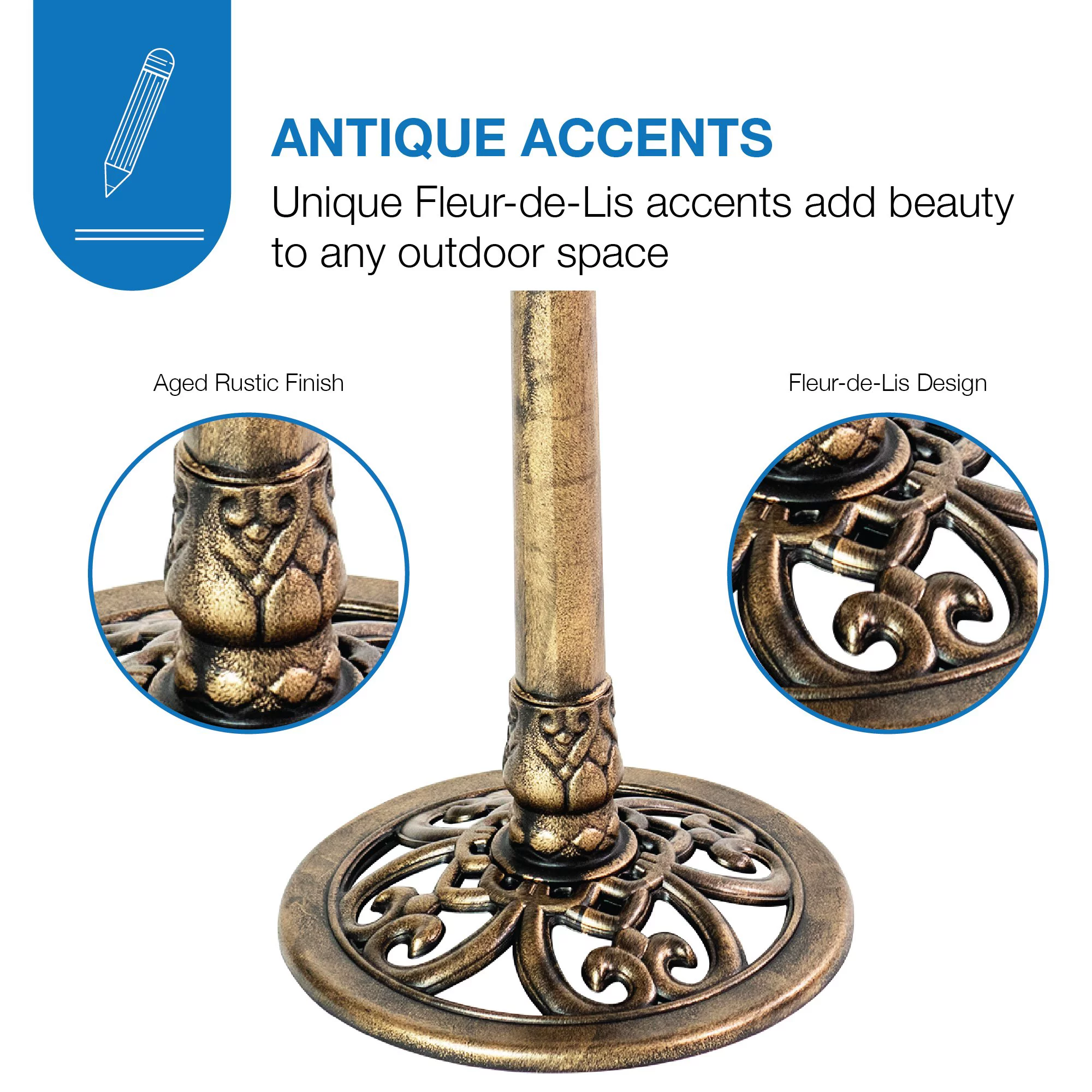 J&J Global LLC Sitting Pair Resin Birdbath - Bronze by Sun-Ray