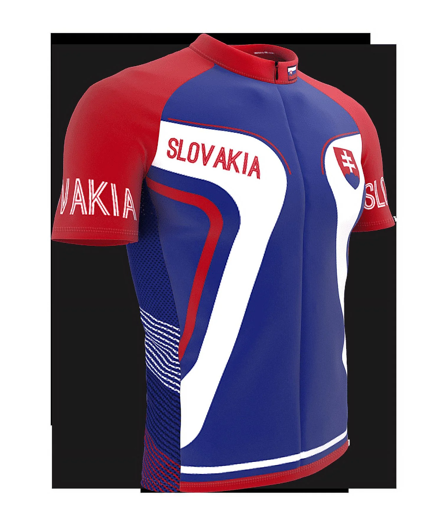Slovakia Full Zipper Bike Short Sleeve Cycling Jersey  for Men - Size XL