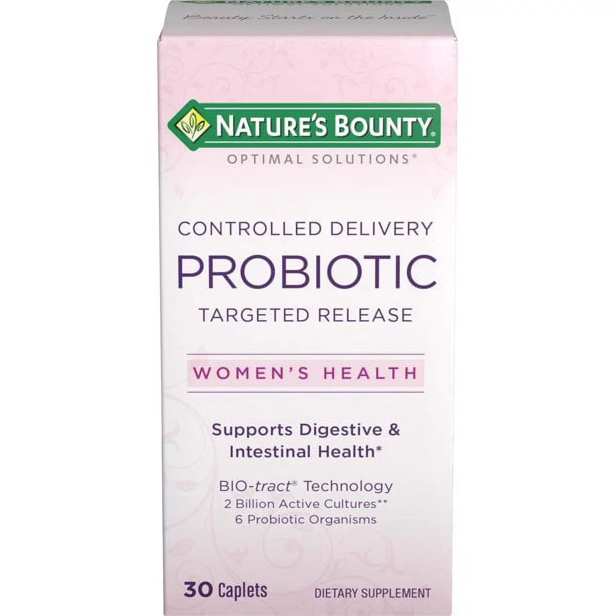 Nature's Bounty Optimal Solutions Probiotic Caplets, 30 Ct, 3-Pack