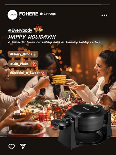 Waffle Maker, 1400W Double Belgian Waffle Iron 180° Flip, 8 Slices in 3 Mins, Rotating & Nonstick Plates, Anti-Scald, Removable Drip Tray Easy to Clean, Cool Touch Handle, Space-Saving (Mint Blue)