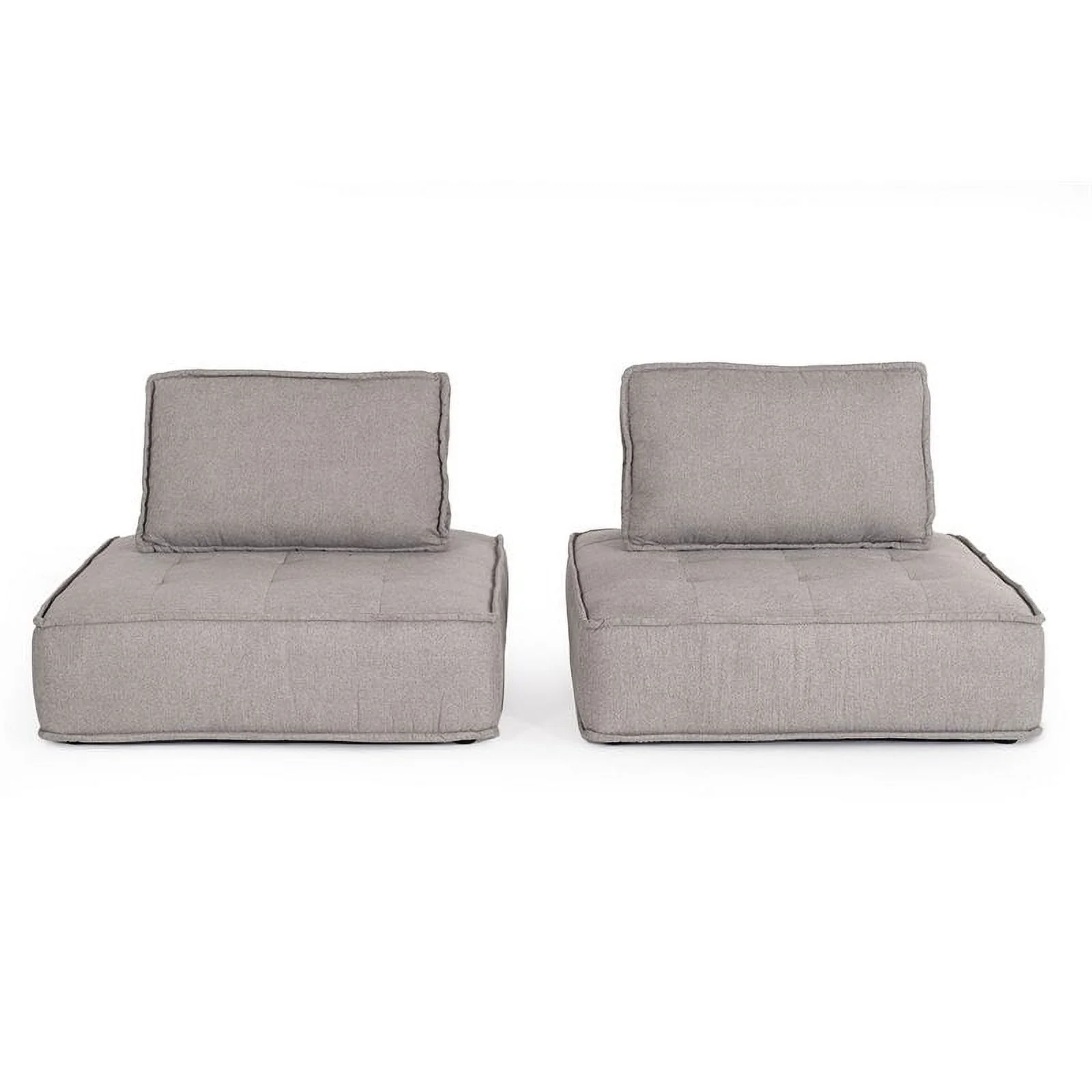 Divani Casa Nolden 5-Piece Modern Fabric Modular Sectional Sofa in Gray