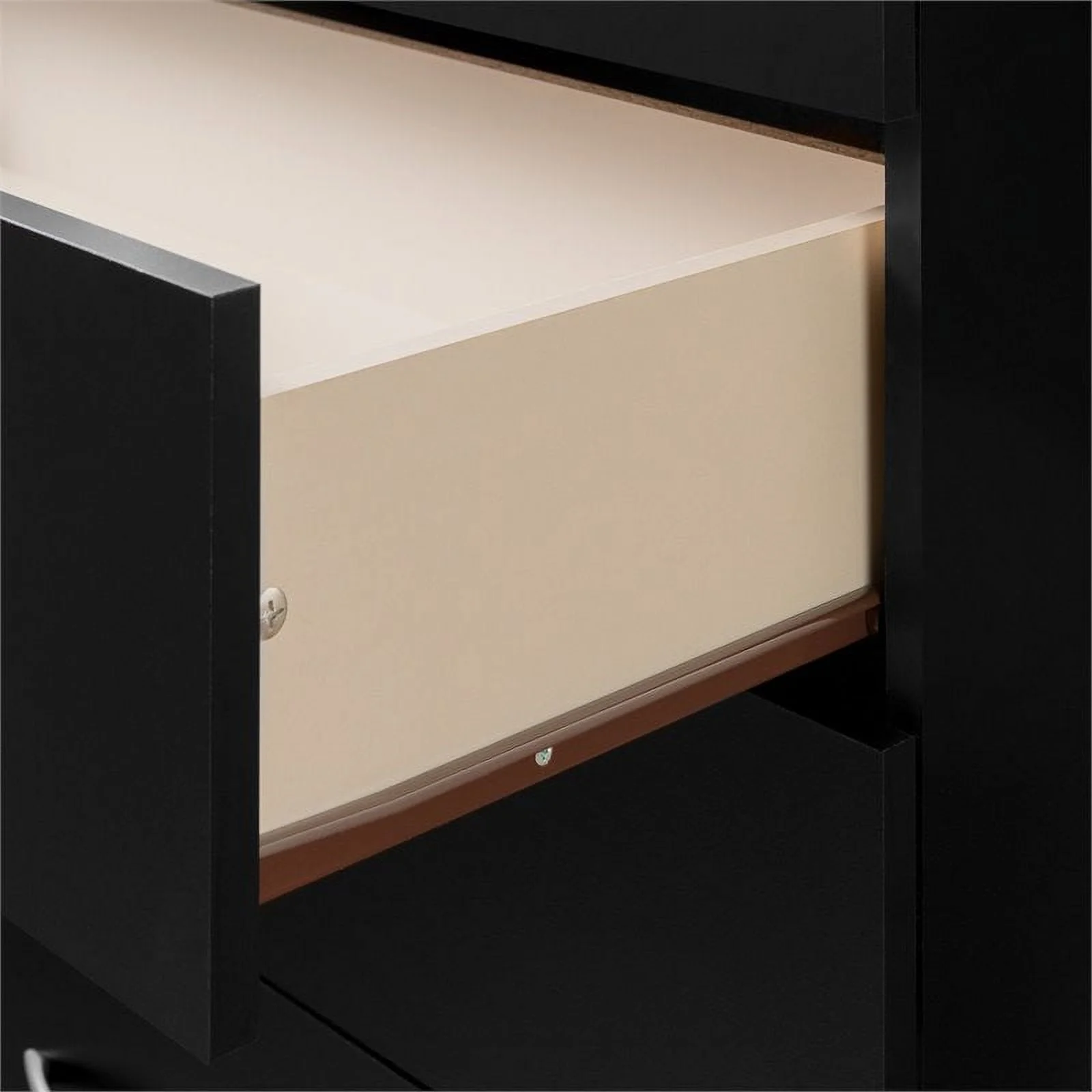 Home Square 2-Piece Set with Nightstand and 5-Drawer Chest in Pure White Finish