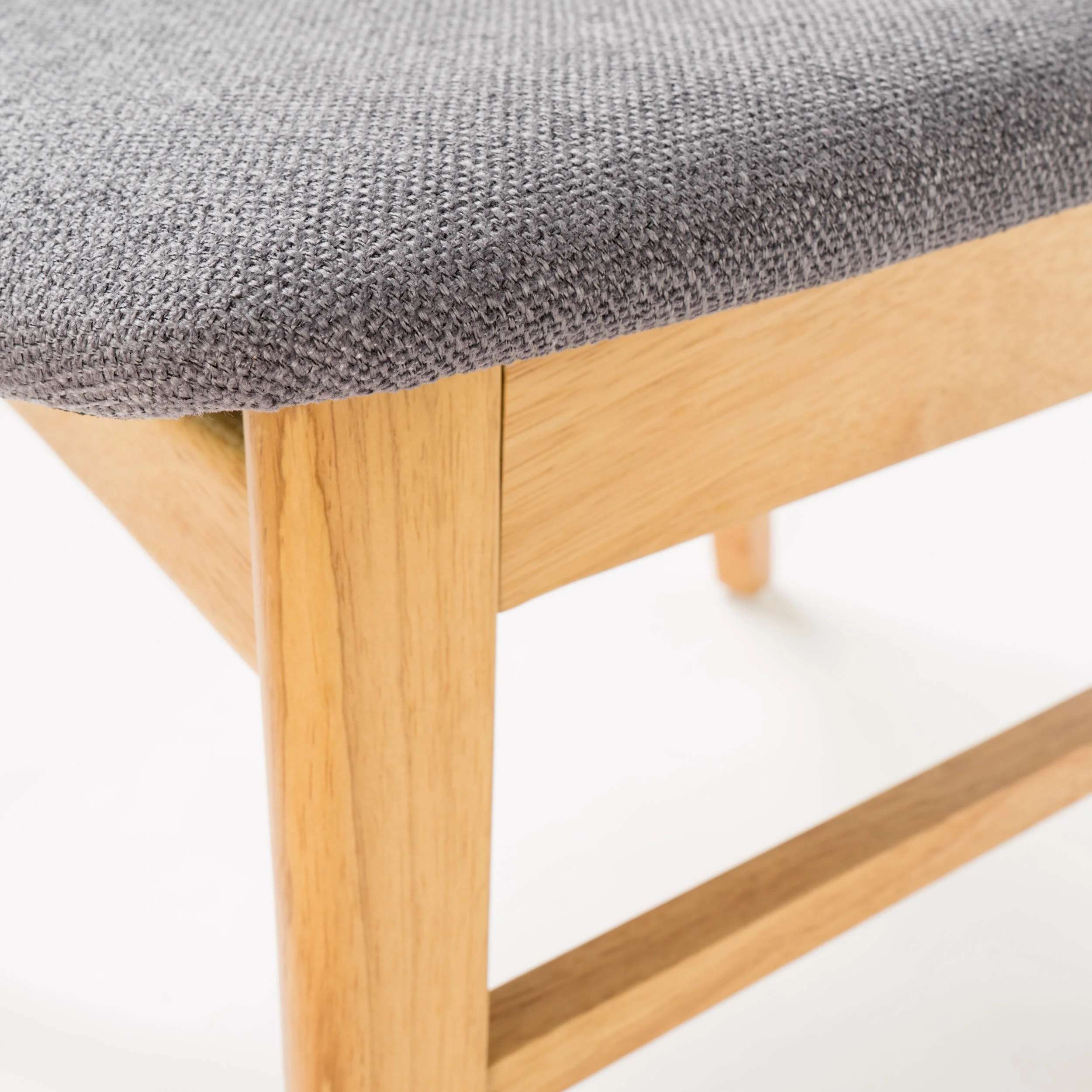 Noble House Odelia Mid-Century Modern Fabric Dining Chairs, Set of 2, Dark Gray