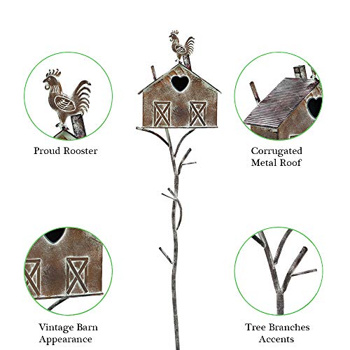 Jemeni Large Bird Houses for Outside with Pole, 55