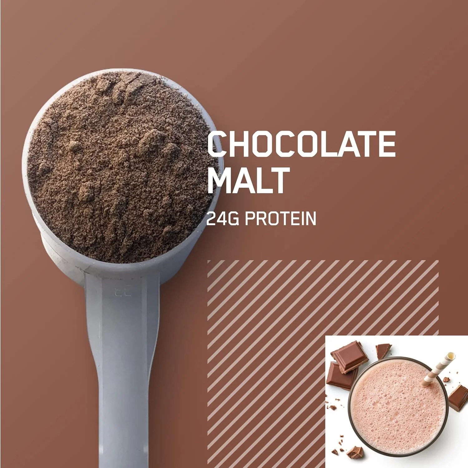 Optimum Nutrition Gold Standard 100% Whey Chocolate Malt - 2 lbs Pack of 2