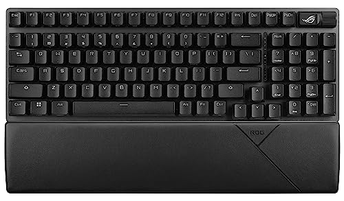 ASUS ROG Strix Scope II 96 Wireless Gaming Keyboard, Tri-Mode Connection, Dampening Foam & Switch-Dampening Pads, Hot-Swappable Pre-lubed ROG NX Snow Switches, PBT Keycaps, RGB-Black