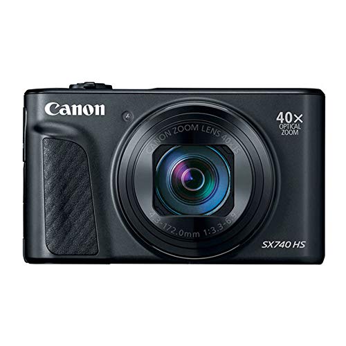 Canon PowerShot SX740 HS Digital Camera + 32GB Memory Card + Point & Shoot Case + USB Card Reader + Lens Cleaning Pen + LCD Screen Protectors + Photo4Less Cleaning Cloth – Accessory Bundle (Black)