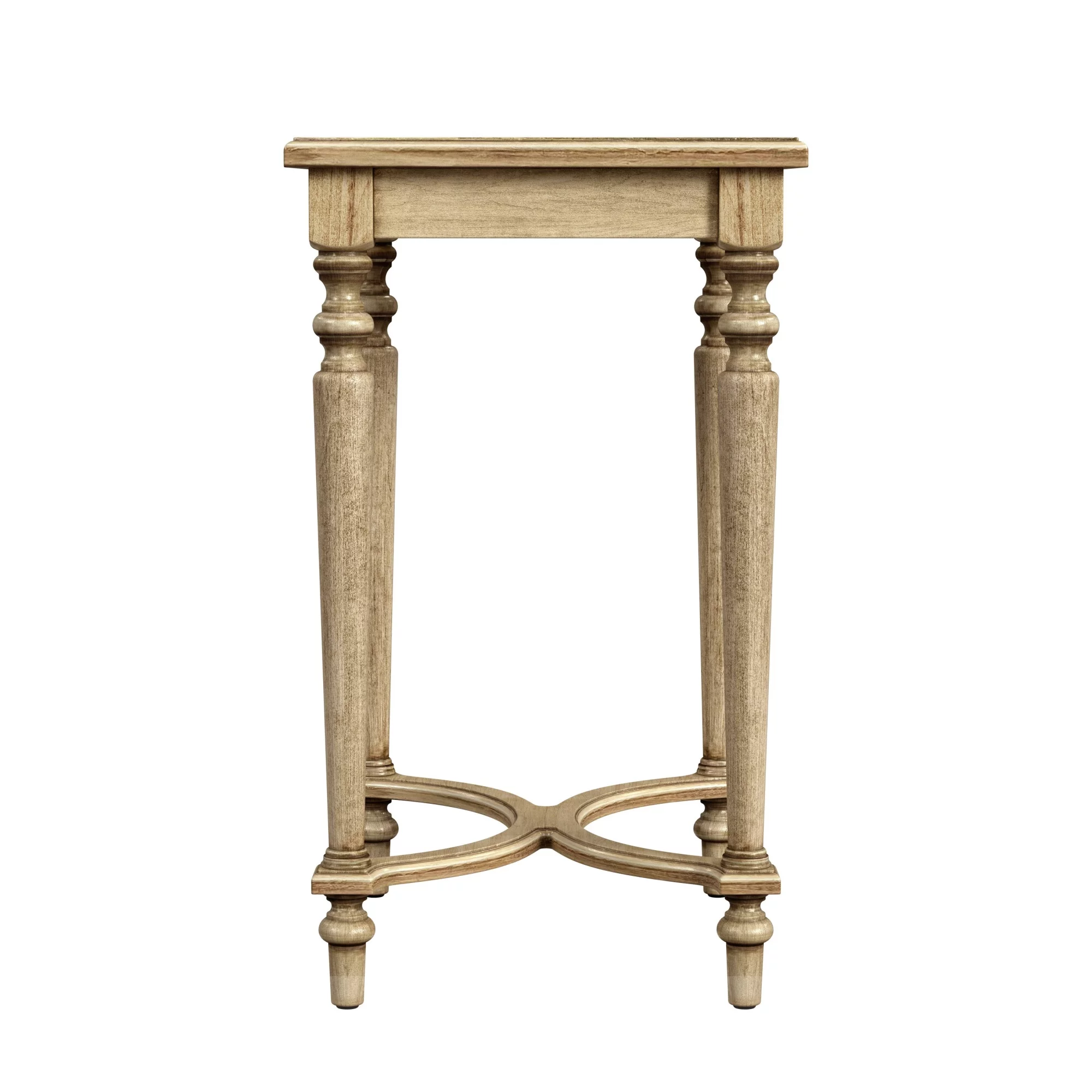 Butler Specialty Company Tyler Solid Wood Inlay Accent Table - Antique Beige