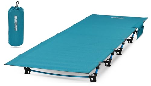 MARCHWAY Ultralight Folding Tent Camping Cot Bed, Portable Compact for Outdoor Travel, Base Camp, Hiking, Mountaineering, Lightweight Backpacking (Grey)