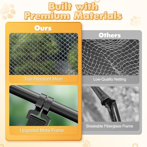 Extra Large Catio Outdoor Cat Enclosure, Rywell 3-Tier Spacious Outdoor Cat Tent, Weatherproof&Sunproof with 5 Windows, Foldable Cat Enclosure for Patio, Camping, Indoor(Includes Carry Bag)