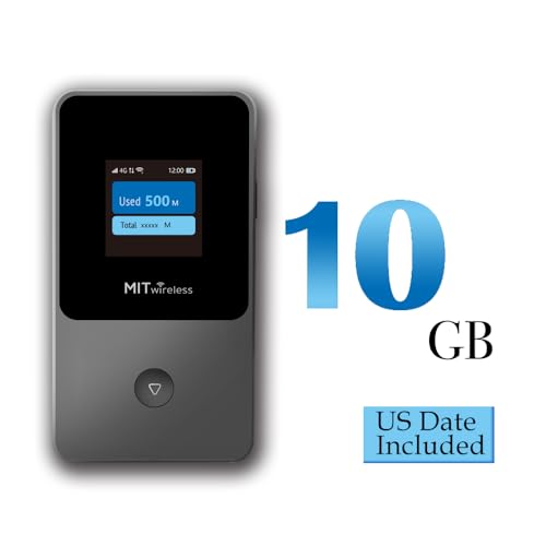 T8+ Mobile Hotspot, 4G LTE Portable Travel WiFi, Global Coverage in 200+ Countries, No SIM or Contract Required, 10GB US Data, Multi-Band Support, Connects up to 8 Devices