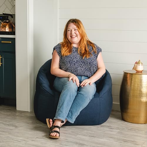 Big Joe Milano Lenox Denim Cobalt Beanbag Chair