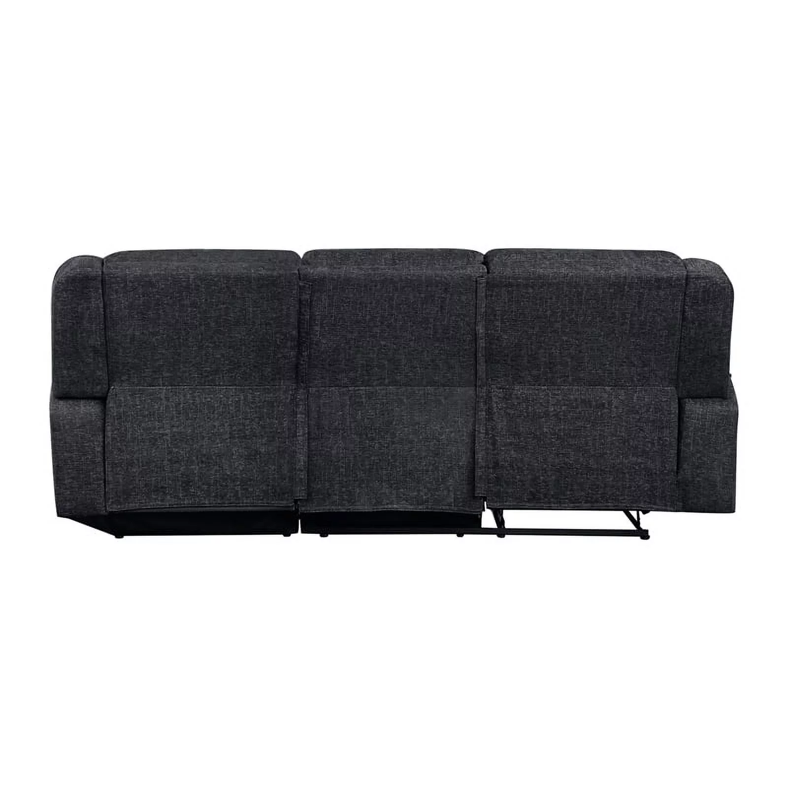 Lexicon Monterey 2-Piece Chenille Reclining Sectional with Right Chaise in Ebony