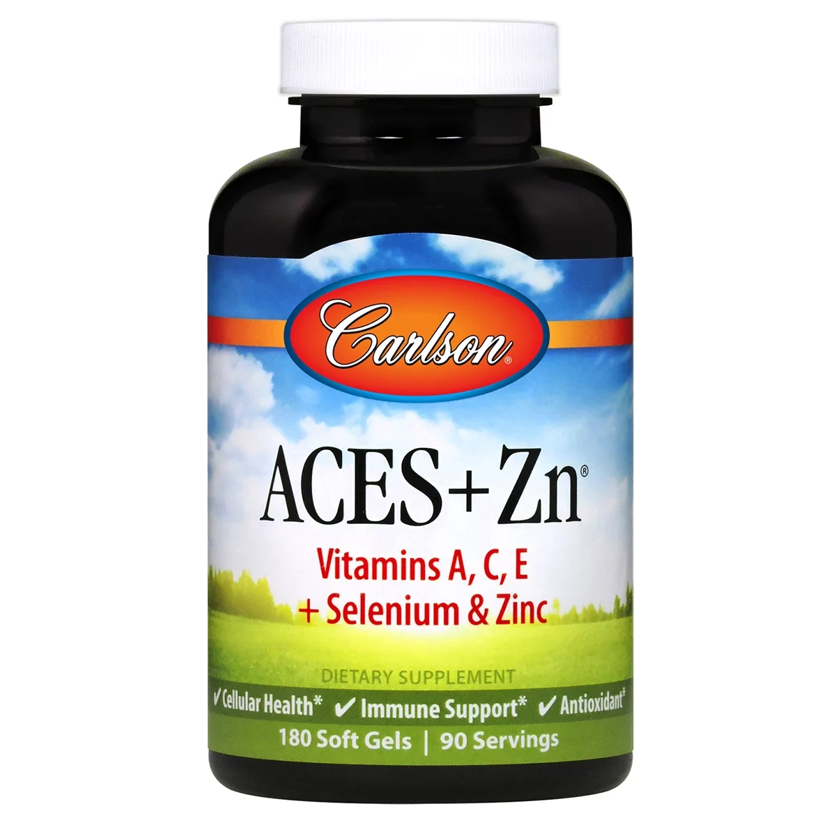 Carlson Labs - ACES + Zn Vitamins A, C, E Plus Selenium and Zinc - 180 Softgels