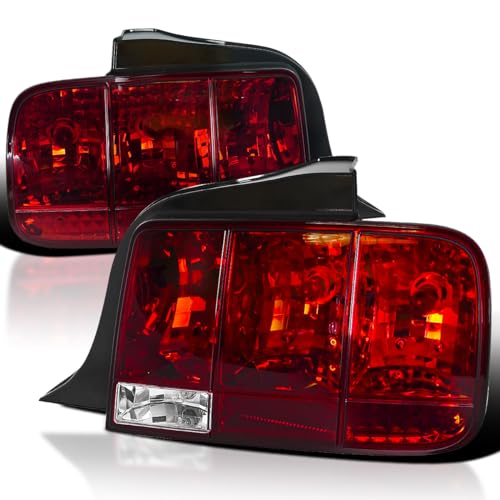 SPEC-D TUNING Smoke Sequential Tail Lights Compatible with 2005-2009 Ford Mustang, Left + Right Pair Assembly