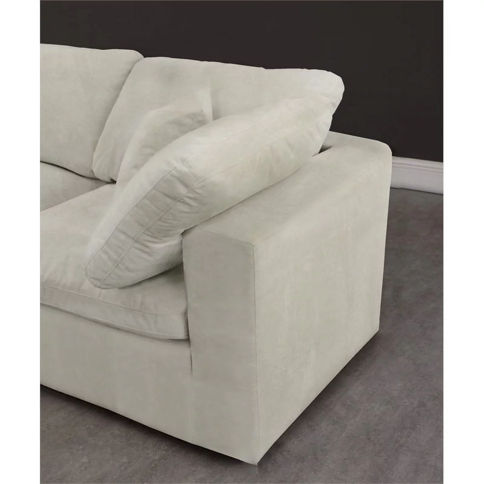 Meridian Furniture Cozy Cream Velvet Modular Sectional