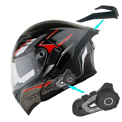 1Storm Motorcycle Modular Full Face Helmet Flip up Dual Visor Sun Shield: HB89
