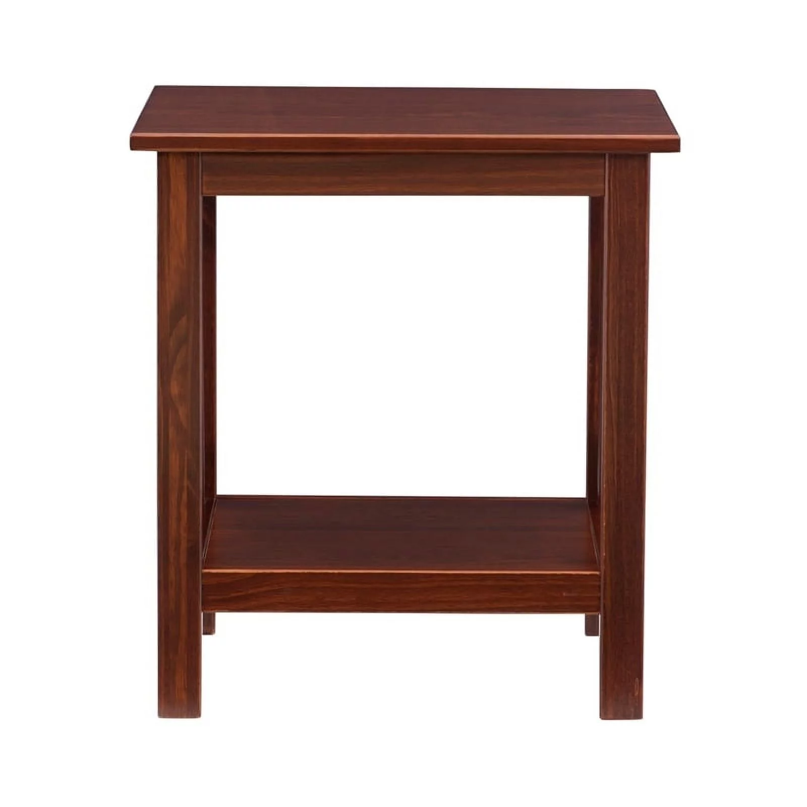 Riverbay Furniture Wood X-Design End Table in Antique Brown