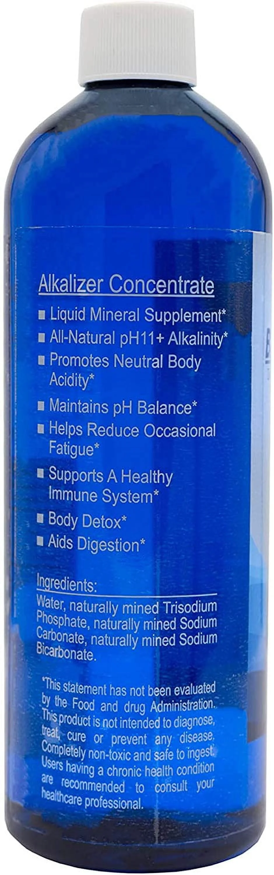 Alkaline Dietary Supplement - 11+ pH Alkalizing Concentrate and pH Booster Mineral Liquid (16 fl oz, 6 Bottles)