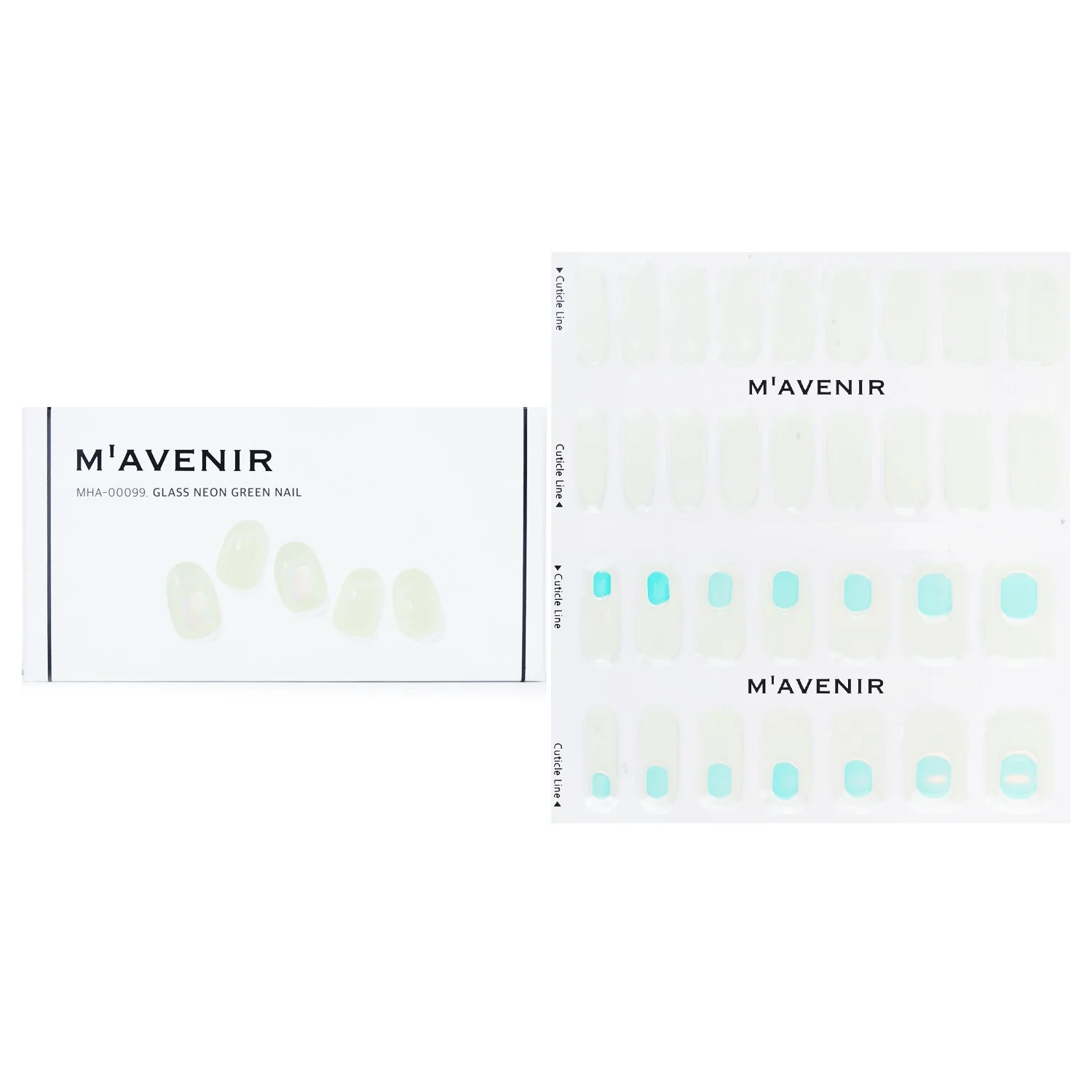 Mavenir Nail Sticker (Green) - # Brillante Deep Green Nail  32pcs