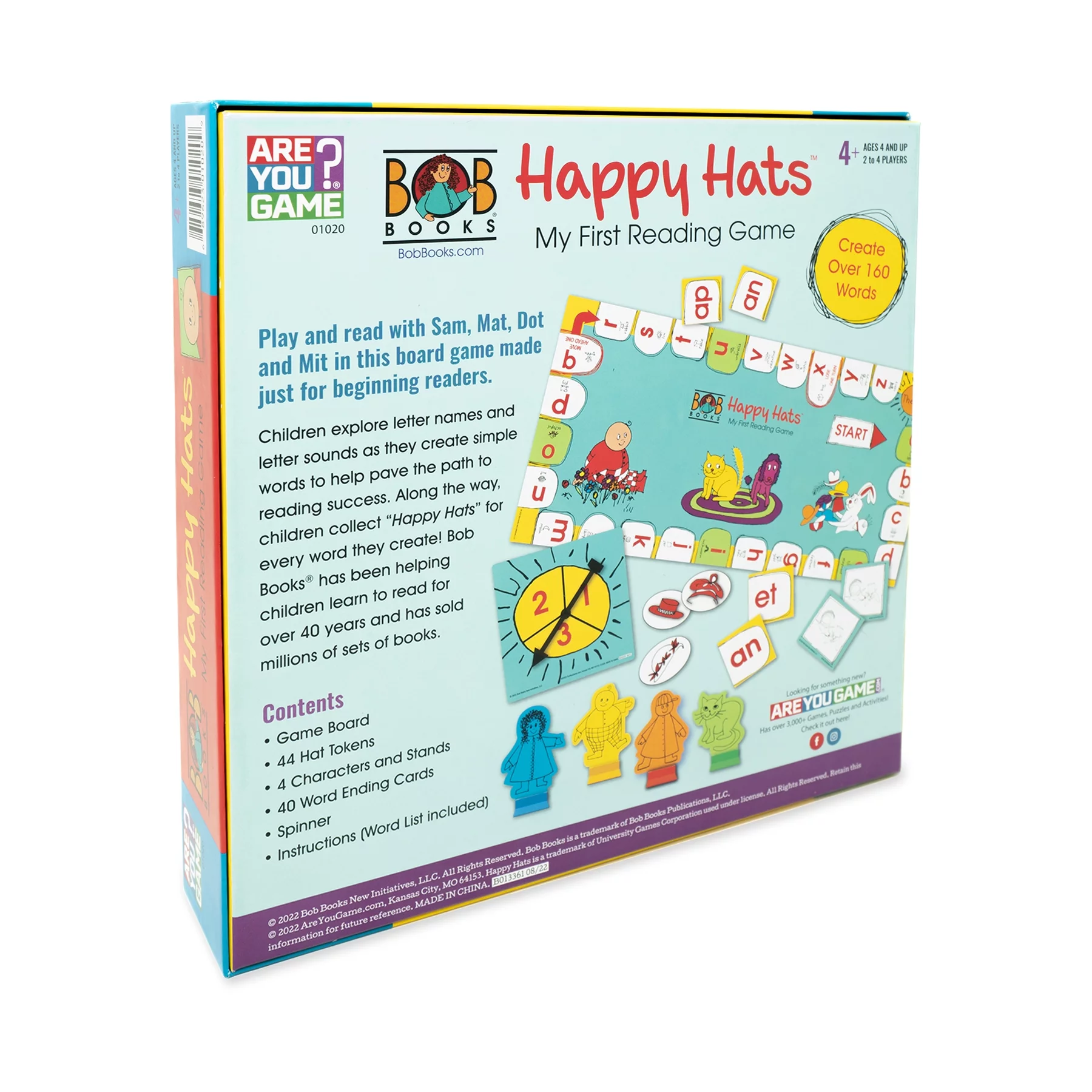 AreYouGame.com Bob Books Happy Hats My First Reading Game