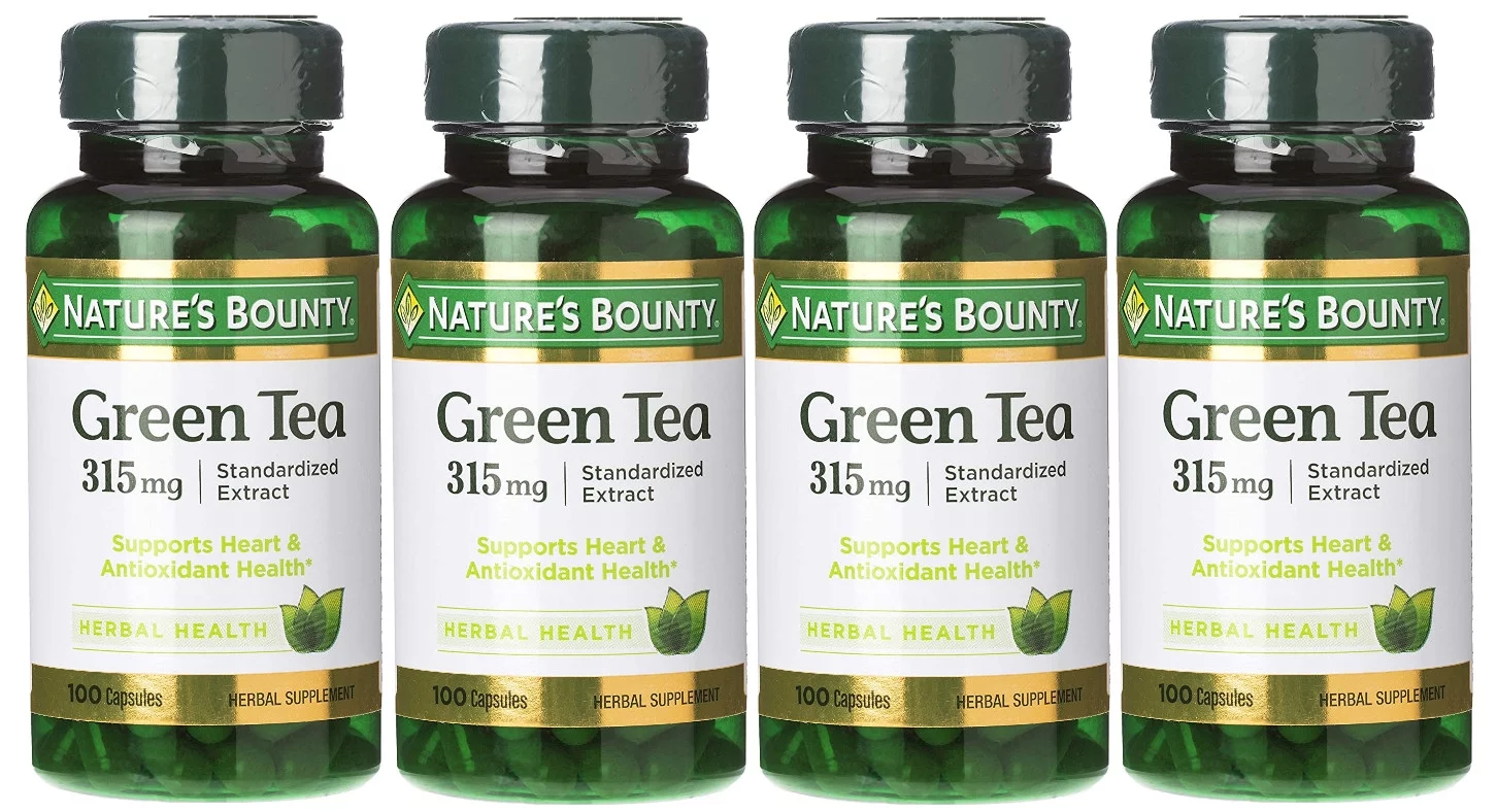 Nature's Bounty Green Tea Extract Capsules, 315 Mg, 100 Ct (4 pack)